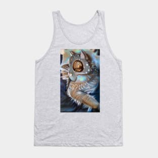 Golden armor knight cat, AI art Tank Top